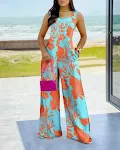 Blue Orange Print