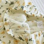 Damen Pyjama aus Crêpe-Baumwolle mit Revers, langärmlig, Hose, Homewear, bequemer Schlafanzug für entspannte Nächte. — foto 12