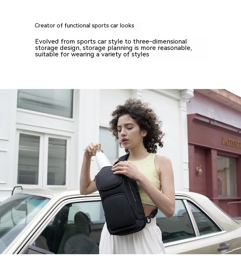 Koreaanse borsttas voor heren Lichtgewicht business functionele messenger bag. Perfect voor dagelijks gebruik en professionele uitstraling. — foto 4