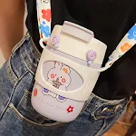 Net Celebrity Creative Cartoon Straw Thermos Cup keeps drinks hot or cold, perfect for on-the-go use, travel, work, or s — photo 7