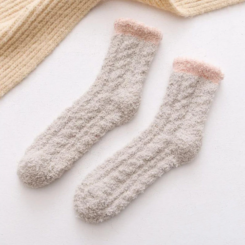 Title 7, Coral fleece plus fleece floor socks, soft and ...