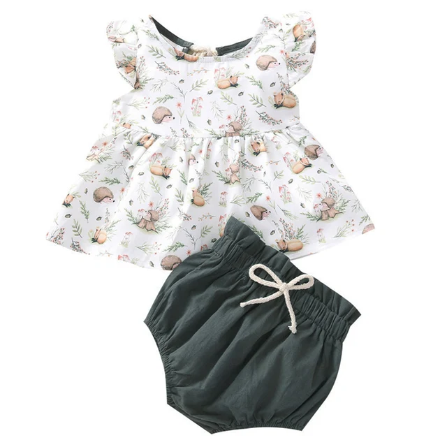 Regata triangular sem mangas com estampa e gola redonda para meninas no verão, ideal para brincar e se refrescar, tecido leve e confortável. — foto 1