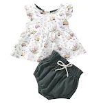 Regata triangular sem mangas com estampa e gola redonda para meninas no verão, ideal para brincar e se refrescar, tecido leve e confortável. — foto 1