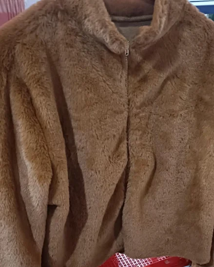 Jaqueta de pelúcia com gola alta feminina casaco de inverno casual com zíper e gola alta blusa de lã roupas femininas — foto 6