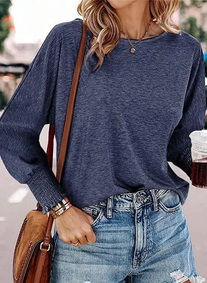 Title 11, Blusa Feminina Gola Redonda Manga Longa Soltinh...