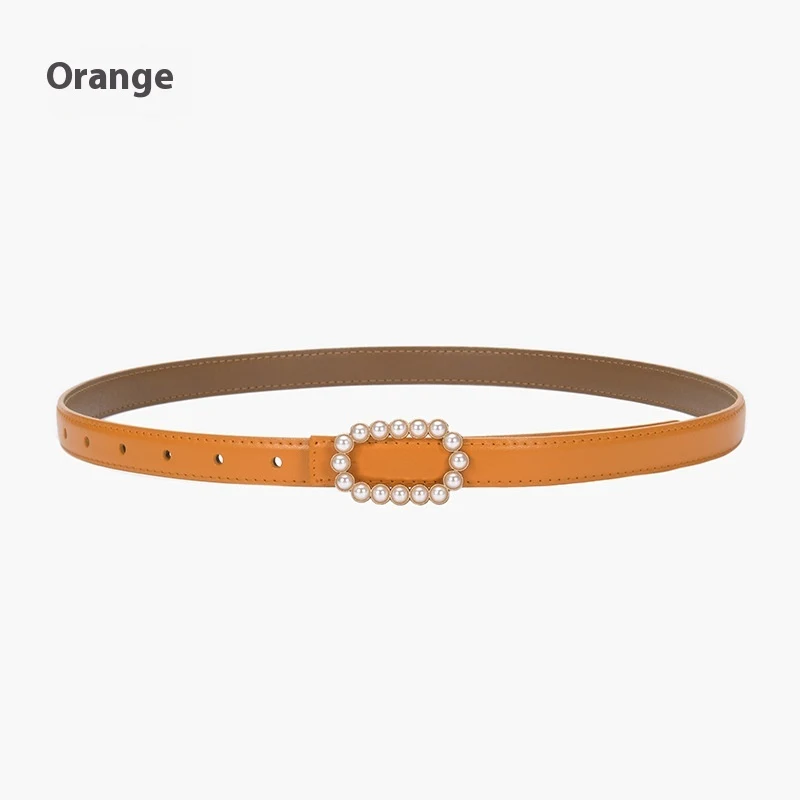 Cinto de moda preto em couro genuíno, fino e decorativo, para ternos, saias, jeans. Acessório elegante e durável para diversas ocasiões. — foto 20