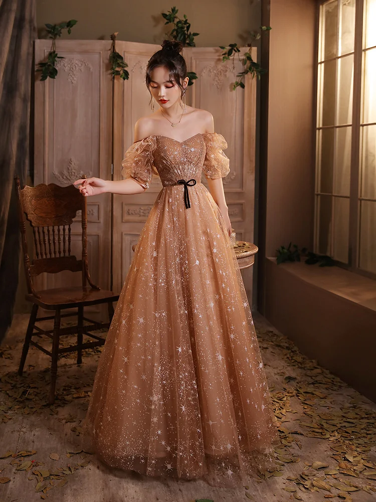 Vestido Francês de Noite com Pettiskirt Longo para Anfitriã de Banquete Elegância Excepcional para Ocasiões Especiais — foto 2