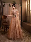 Vestido Francês de Noite com Pettiskirt Longo para Anfitriã de Banquete Elegância Excepcional para Ocasiões Especiais — foto 2
