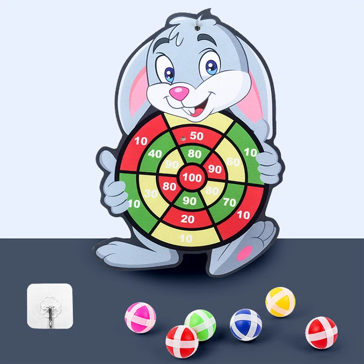 Jogo de dardo com bolas pegajosas para crianças, atacado, desenho animado divertido e veludo. Criatividade garantida! — foto 1