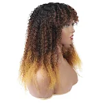 Real Hair Full Mechanism Headgear Three-color Smooth Hair Cover Kinky Curly Wigs for a Natural and Comfortable Look. — photo 2