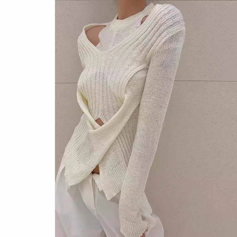 Title 9, Womens Slim Collar Knitted Sweater for a flatt...