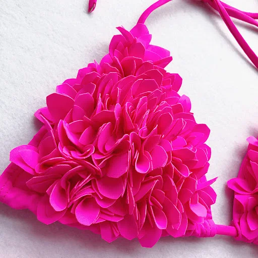 Title 13, New sewn flower triangle bikini, European and A...