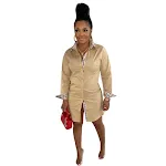 Vestido camisa xadrez feminino em 3 cores. Conforto e estilo para diversas ocasiões. Combine com acessórios e arrase no visual! Compre já. — foto 2