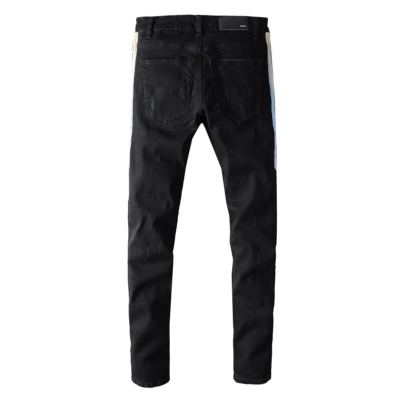 Black Stitching Micro-elastic Slim Hip-hop Trousers for ultimate comfort and style. Experience the perfect fit and on-tr — photo 1
