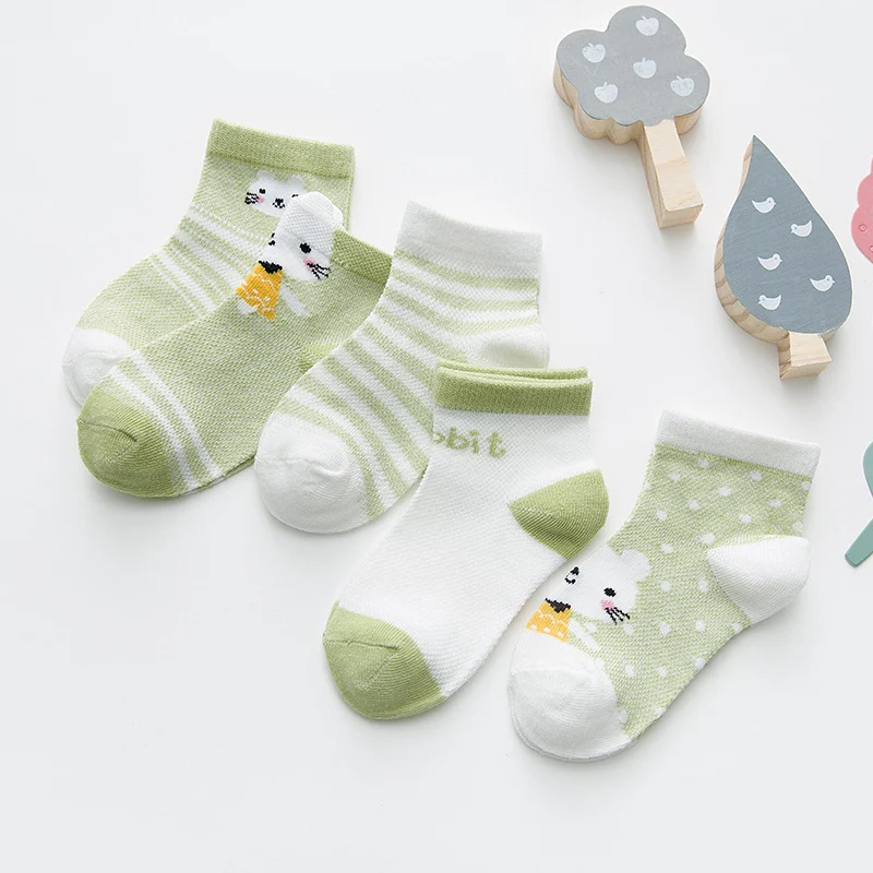 Title 2, Summer Cartoon Thin Childrens Mesh Socks Breat...
