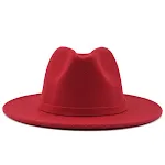 Chapéu de feltro de aba larga unissex, estilo jazz, para outono e inverno. Gorro de lã elegante e quente para homens e mulheres, perfeito para o frio. — foto 16