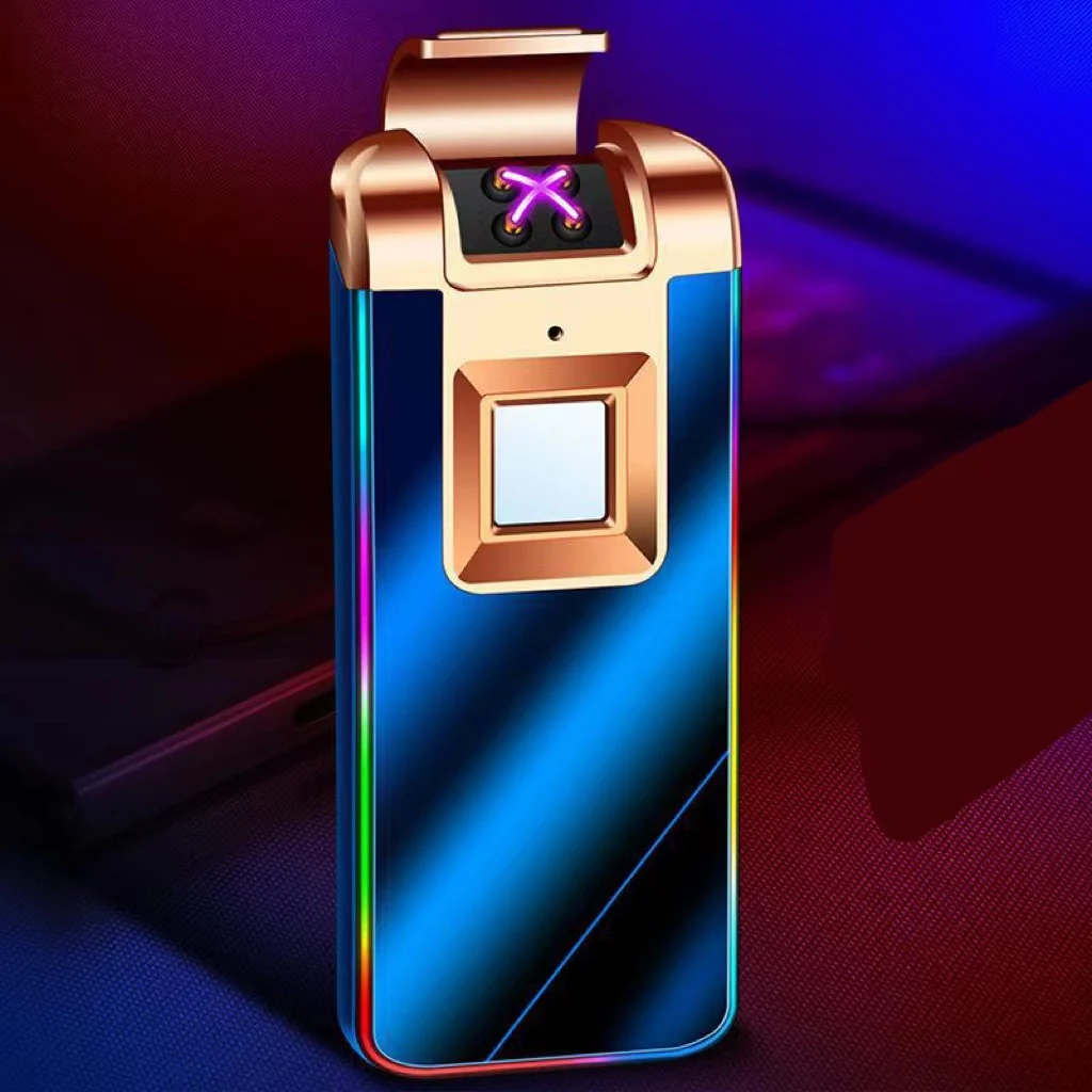 Title 2, Touch Sensing Dual Arc Charging Lighter with La...