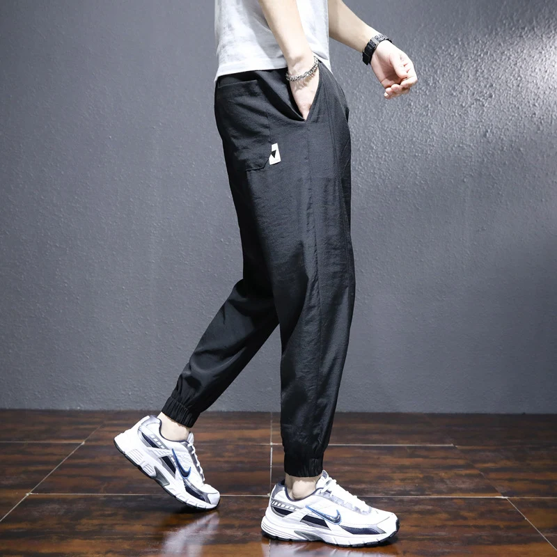 Title 4, Mens Loose-Fitting Casual Cropped Trousers