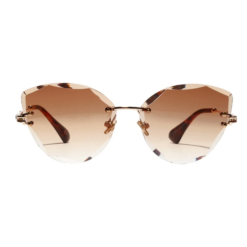 Title 5, Cat Eye Retro Sunglasses Women Diamond Cut Glasses