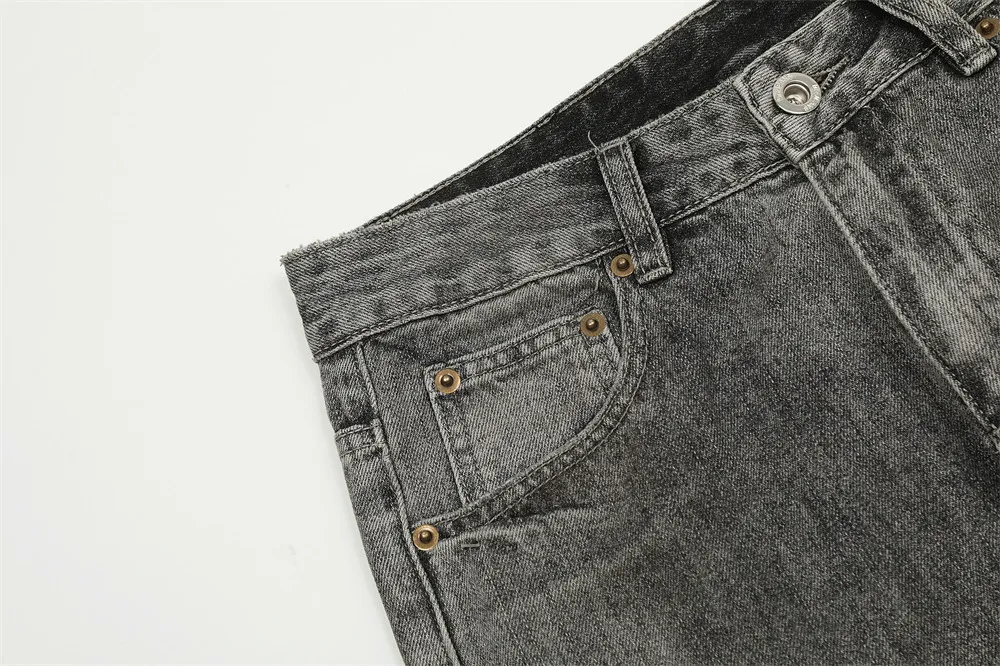American Retro Distressed Straight Jeans for women, a comfortable fit with a classic vintage style, durable denim, perfe — photo 13