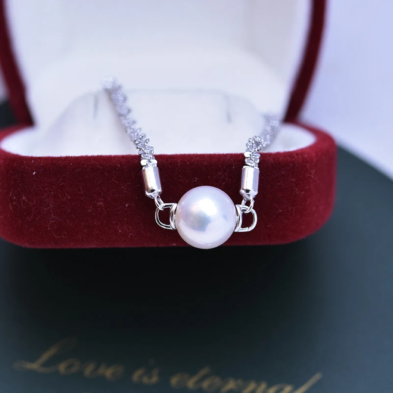 Pulseira de pérolas de água doce brancas, perfeitas, redondas, fortes, com brilho fino e micro imperfeições, para um visual elegante. — foto 1