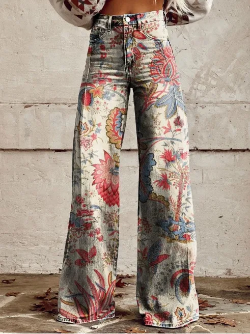 Ženske pantalone za svaki dan u plus size veličini, tanke i širokih nogavica, udobne i elegantne za svakodnevno nošenje. — foto 7