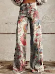 Ženske pantalone za svaki dan u plus size veličini, tanke i širokih nogavica, udobne i elegantne za svakodnevno nošenje. — foto 7