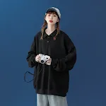 Blusa japonesa feminina de manga longa para o início do outono. Conforto e elegância para looks versáteis e charmosos. Ideal para a estação. — foto 4