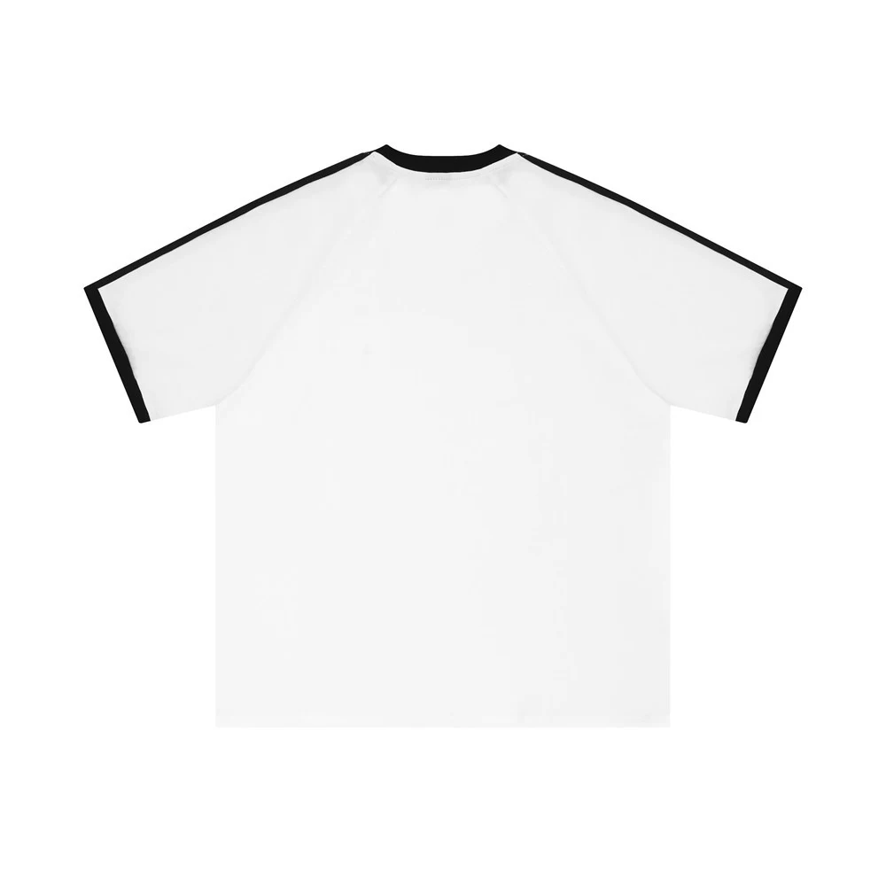 Camiseta listrada com manga raglan masculina Moda de rua Simples Conforto e estilo para o dia a dia. Perfeita para um visual urbano e despojado. — foto 10