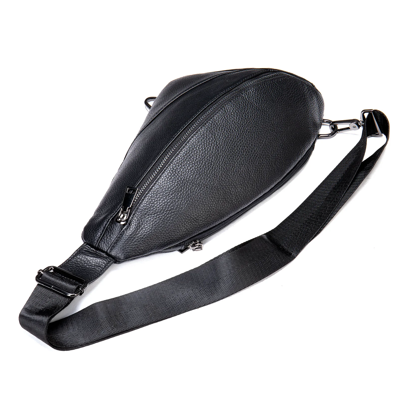 Heren lederen borsttas, bovenlaag rundleer, retro klassieke schoudertas, zachte leren messenger bag, ideaal voor dagelijks gebruik. — foto 3