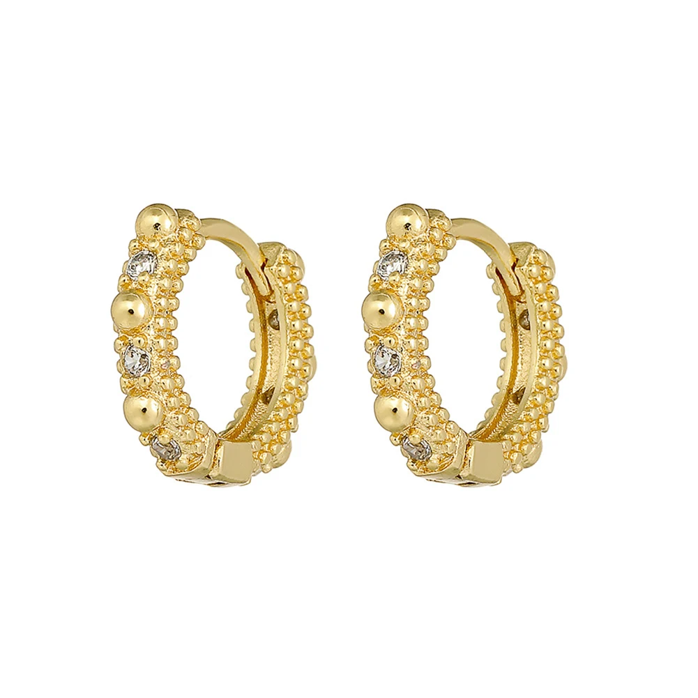 Brincos de cobre banhados a ouro 18K geométricos estilo Ins, acessórios de moda para mulheres, design elegante e perfeito para o dia a dia. — foto 24