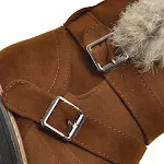 Botas de neve curtas antiderrapantes com sola grossa, tamanho grande. Conforto e segurança em dias de neve, sem escorregar. — foto 9