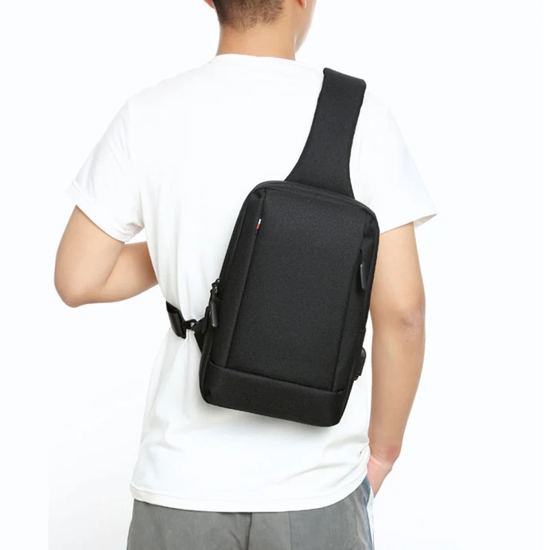 Bolsa de peito masculina, bolsa de ombro, mochila transversal, perfeita para transportar seus pertences com segurança e estilo, ideal para uso diário. — foto 3