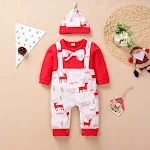 Macacão de bebê natalino de outono e inverno para remessa internacional, perfeito para manter o bebê aquecido e confortável. — foto 22