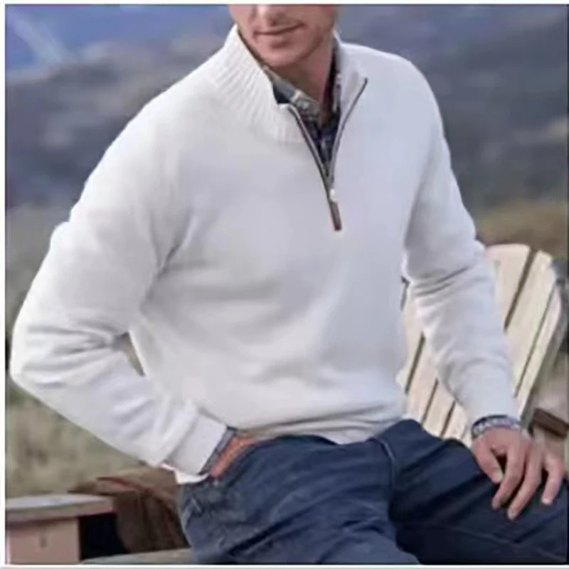 Suéter de Lã Quente Masculino Europeu e Americano, Casaco de Inverno, Conforto e Aquecimento, Ideal para o Frio. — foto 9