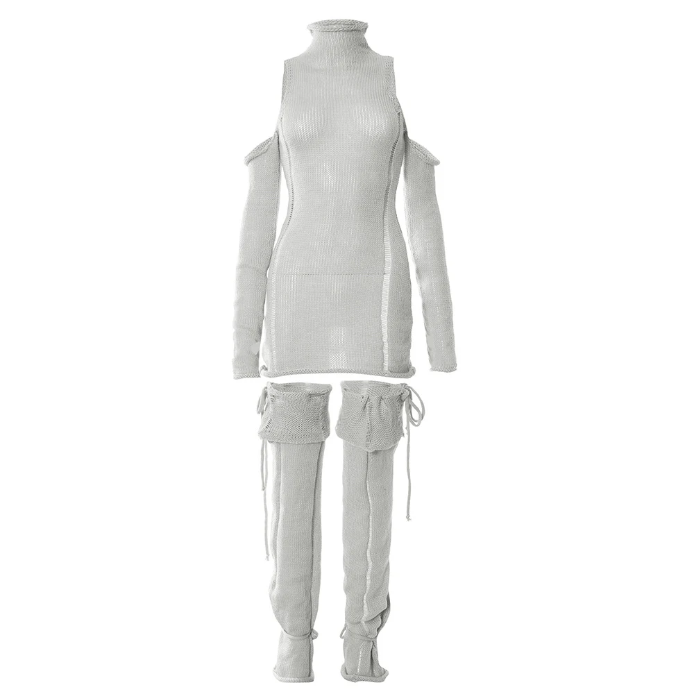 Title 3, High Collar Dress Leggings Wool Casual Three-pi...