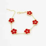 Plum Five Flower Red