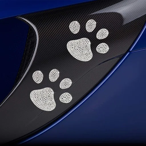 Title 5, Diamanten vlinder auto sticker met berenklauw, ...