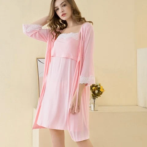 Title 1, 2pcs Pregnancy Pajamas Sleepwear Nursing Pregna...