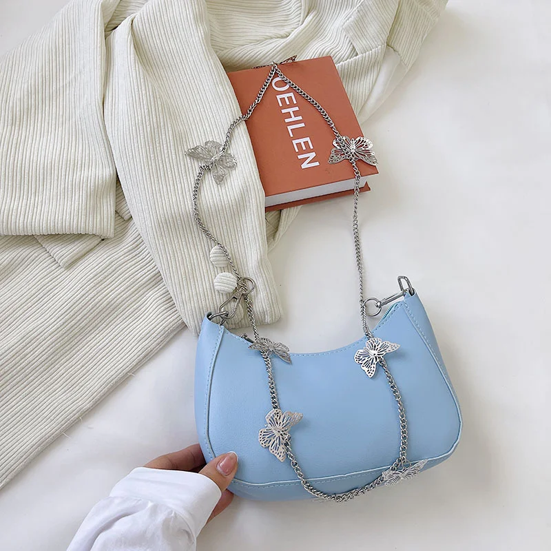 Bolsa feminina dobrável para usar sob o braço, casual com corrente de ombro, ideal para uso diário e um toque de estilo. — foto 1