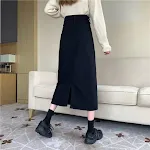Saia dividida de design moderno para mulheres, liberdade de movimento e estilo versátil, perfeita para eventos especiais e uso diário, fácil de combinar. — foto 5