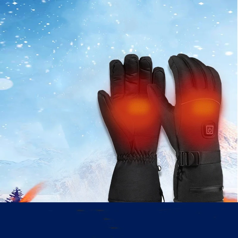 Luvas elétricas aquecidas grossas e quentes, ideais para aquecer as mãos no inverno. Calor ajustável e conforto duradouro. — foto 4