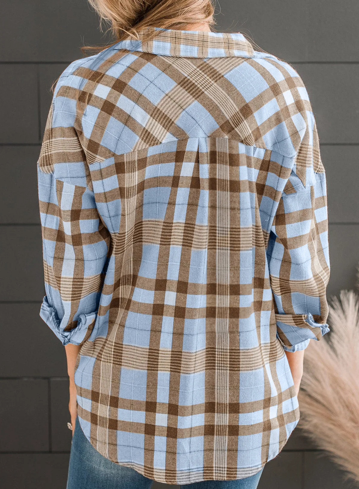 Title 4, European And American Plaid Shirt Spring And Au...