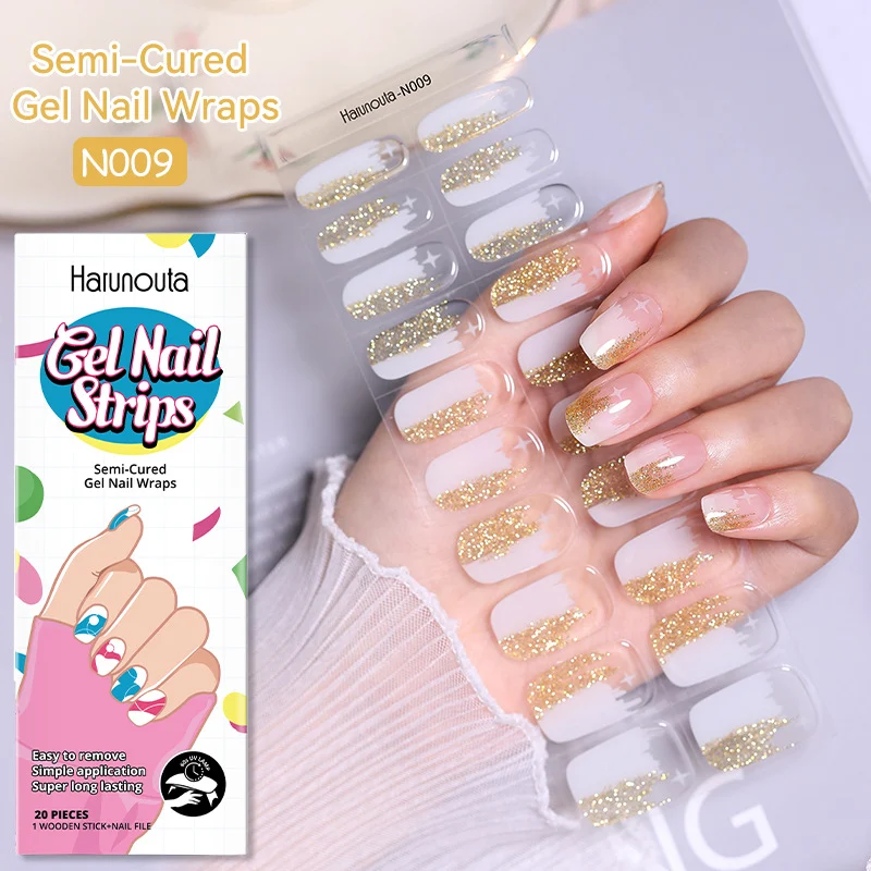 Semi-cured French Gel Nail Stickers for flawless manicures. Easy application, long-lasting, professional shine, and no U — photo 8