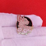 Broche de flor para gato sem pelo fofo Emblema de gatinho careca Acessório de cabelo Pin de lapela Decoração de roupa Presente criativo — foto 3