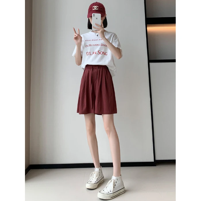 IJszijde Draping Shorts voor meisjes zomer dun Lichtgewicht en ademend, comfortabel voor warme zomerdagen. — foto 1