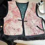 Pink Flower Figure Vest