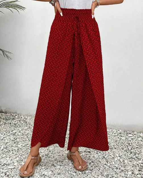 Title 9, Ethnic Retro Urban Casual Loose Split Wide-leg ...
