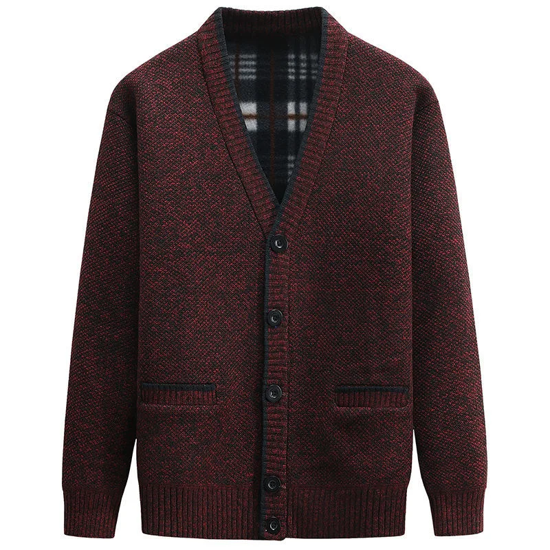 Suéter masculino com decote em V outono e inverno, jaqueta aconchegante e estilosa. Perfeito para o frio, combine conforto e elegância em seu visual. — foto 6