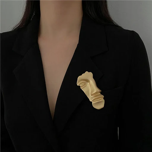 Title 1, Broche de Vestido Vintage Artsy Face Adicione u...